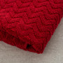 Haus Toalla para Baño Trenza Jacquard Rojo 140x70cm 100% Algodón