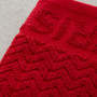 Haus Toalla para Baño Trenza Jacquard Rojo 140x70cm 100% Algodón