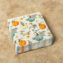 Juego de 20 Servilletas Cocktail Pumkin Floral Beige 25x25cm