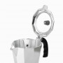 Bene Casa Cafetera para Espresso Silver 6 Tazas / 1.41L de  Acero Inoxidable con Tapa Transparente