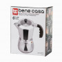 Bene Casa Cafetera para Espresso Silver 6 Tazas / 1.41L de  Acero Inoxidable con Tapa Transparente