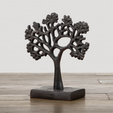 Haus Figura Arbol de la Vida Pequeño Grafito de Aluminio