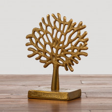 Haus Figura Arbol de la Vida Pequeño Dorado de Aluminio