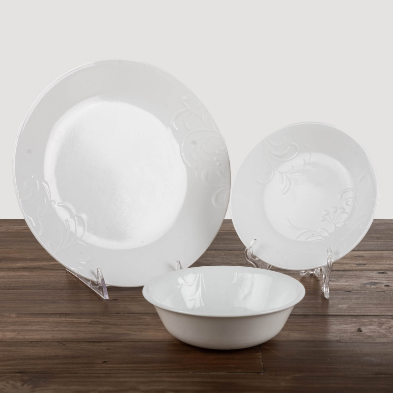 Corelle Vajilla Redonda Madeline 12 Piezas Blanco