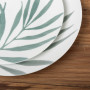 Corelle Vajilla Redonda Solar Print 12 Piezas Blanco / Verde