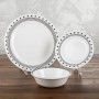 Corelle Vajilla Redonda City Block 12 Piezas Blanco / Negro