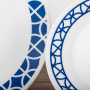 Corelle Vajilla Redonda Cobalt Circles 12 Piezas Blanco / Azul