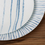 Corelle Vajilla Redondo Botanical Stripe 12 Piezas Blanco / Azul