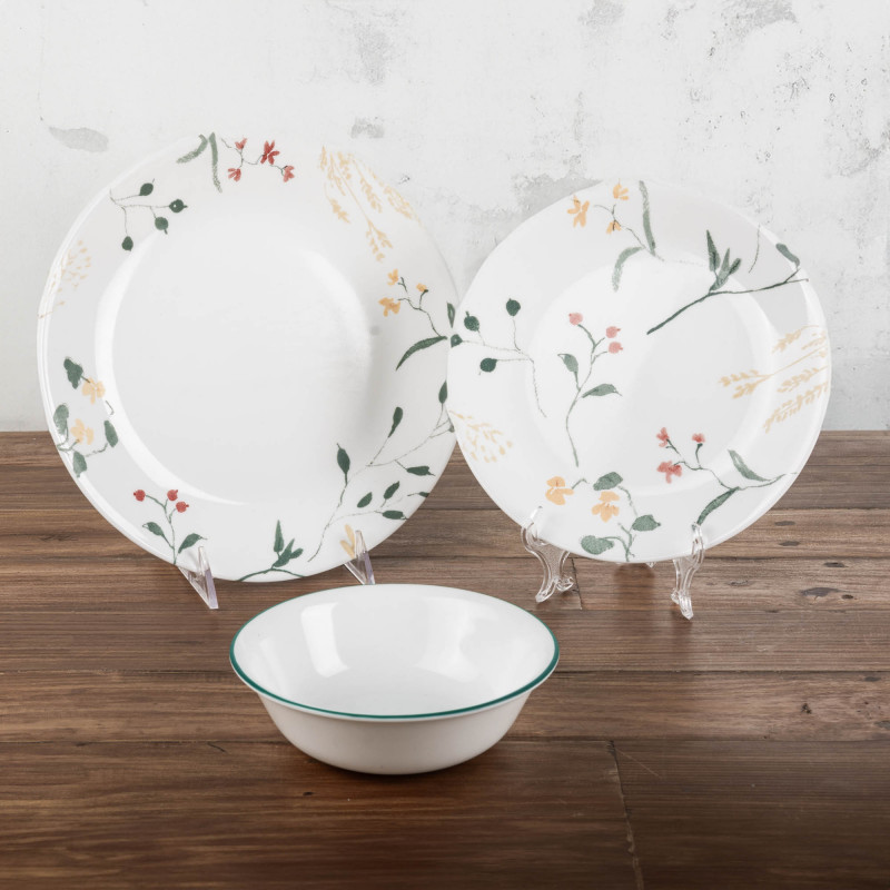 Corelle Vajilla Redonda Wildflower Scatter 12 Piezas Blanco / Multicolor