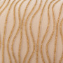 Haus Forro para Cojín Ondas Beige / Dorado 60x40cm de Mullos y Poliéster