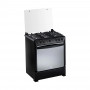 Indurama Cocina a Gas Negro / Silver con 6 Quemadores, Luz LED, Encendido Eléctrico y Grill