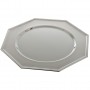 Plato Base Octagonal de Acero y Niquel Silver