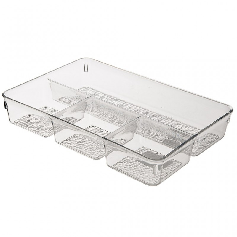 Organizador de 4 divisiones Clear Rain Interdesign